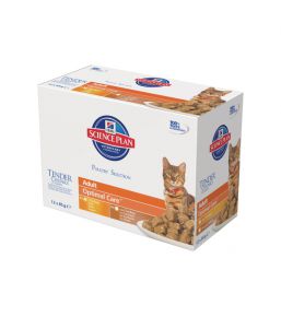 Science Plan Feline Adult Optimal Care Maaltijdzakjes Multipack Gevogelte