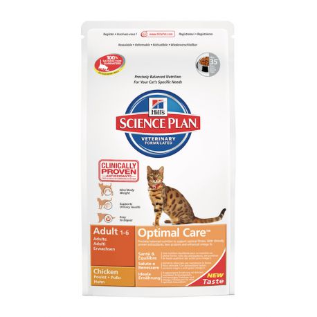 Madeliefje Gewaad Schaken Science Plan™ Feline Adult Optimal Care Kip - droogvoer voor volwassen  katten - Hill's / Direct-Dierenarts