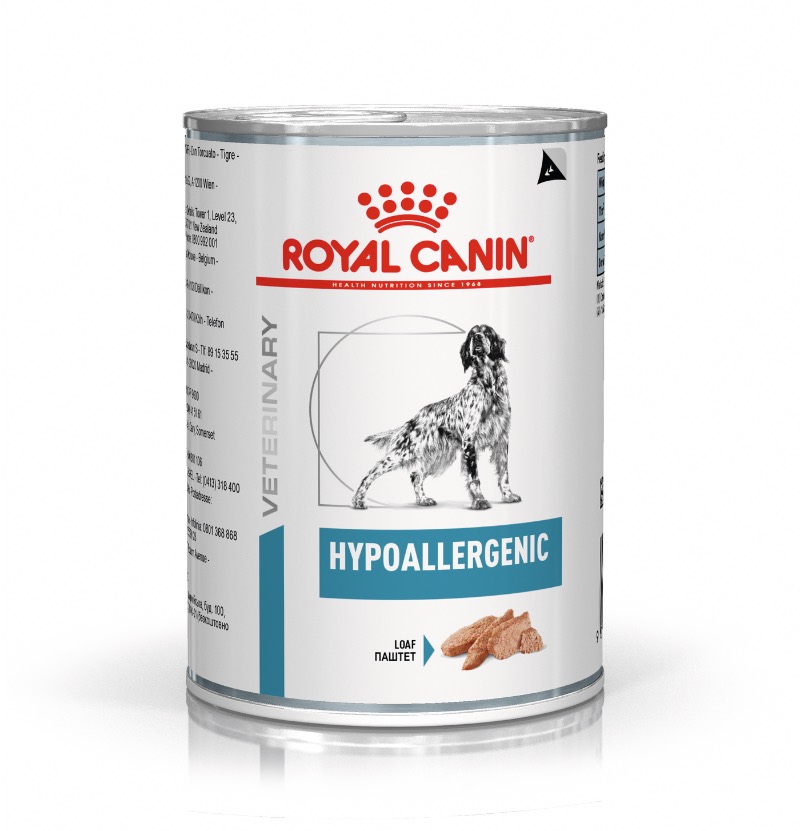Versterker sjaal Gelukkig Royal Canin Hypollergenic blik™ - Voor honden met allergie /  Direct-Dierenarts