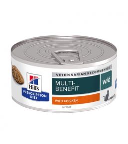 Hill's Prescription Diet w/d Feline Minced with Chicken (blikvoer)