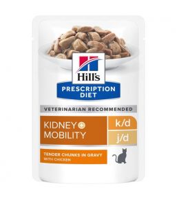 Hill's Prescription Diet k/d en j/d Kidney + Mobility Feline Chicken Sachets