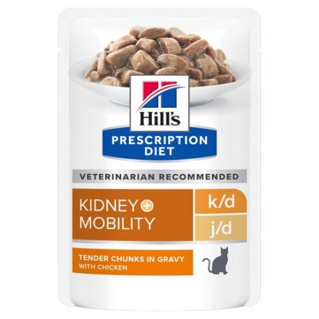Hill's Prescription Diet k/d en j/d Kidney + Mobility Feline Chicken Sachets